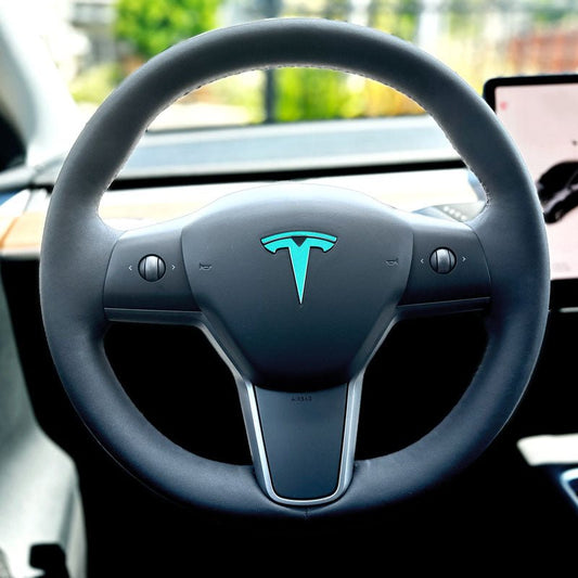 3M Satin Key West Tesla Steering Wheel Emblem Decal
