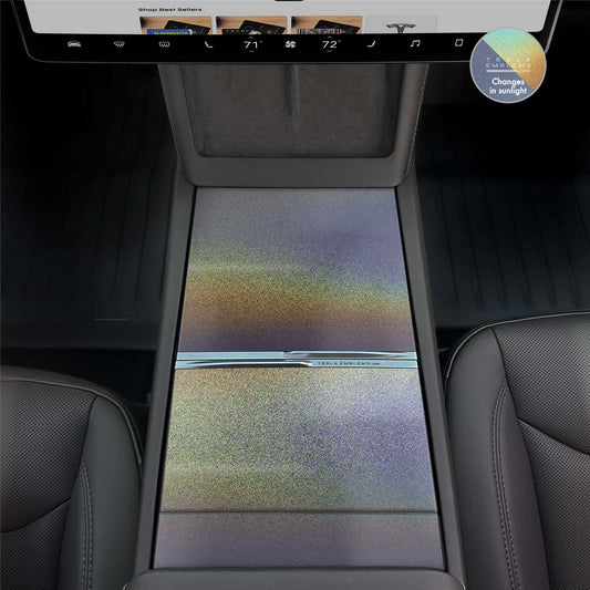 3M Satin Psychedelic Flip | Tesla Center Console Wrap Kit | MY 2026+ "Juniper"