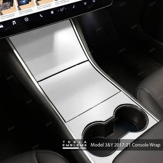 3M Satin White | Center Console Wrap Kit | Model Y ’19-20