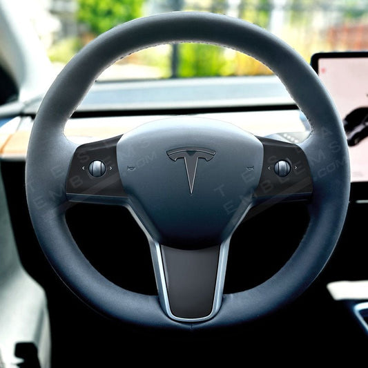 3M Satin Black Tesla Steering Wheel Decals (4pcs)