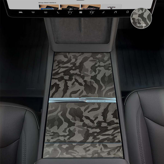3M Shadow Black Camo | Tesla Center Console Wrap Kit | MY 2026+ "Juniper"