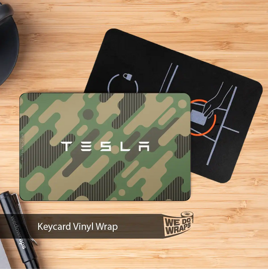 64 Bit Camo Tesla Keycard Decal