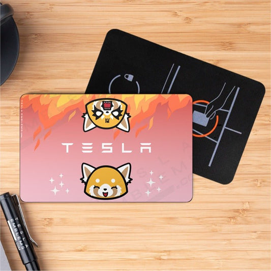 Aggrestuko Tesla Keycard Decal