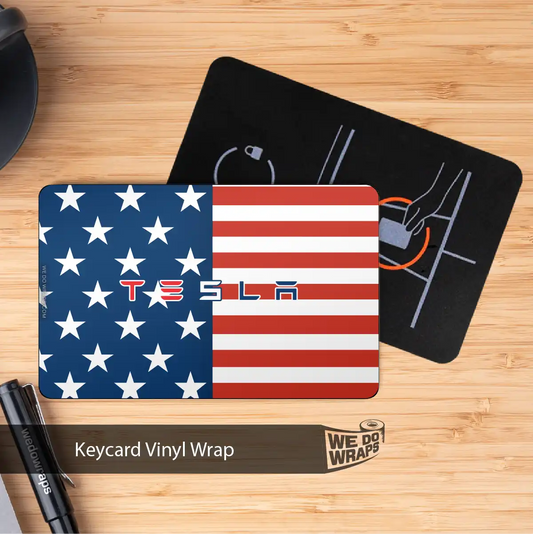American Flag Tesla Keycard Decal