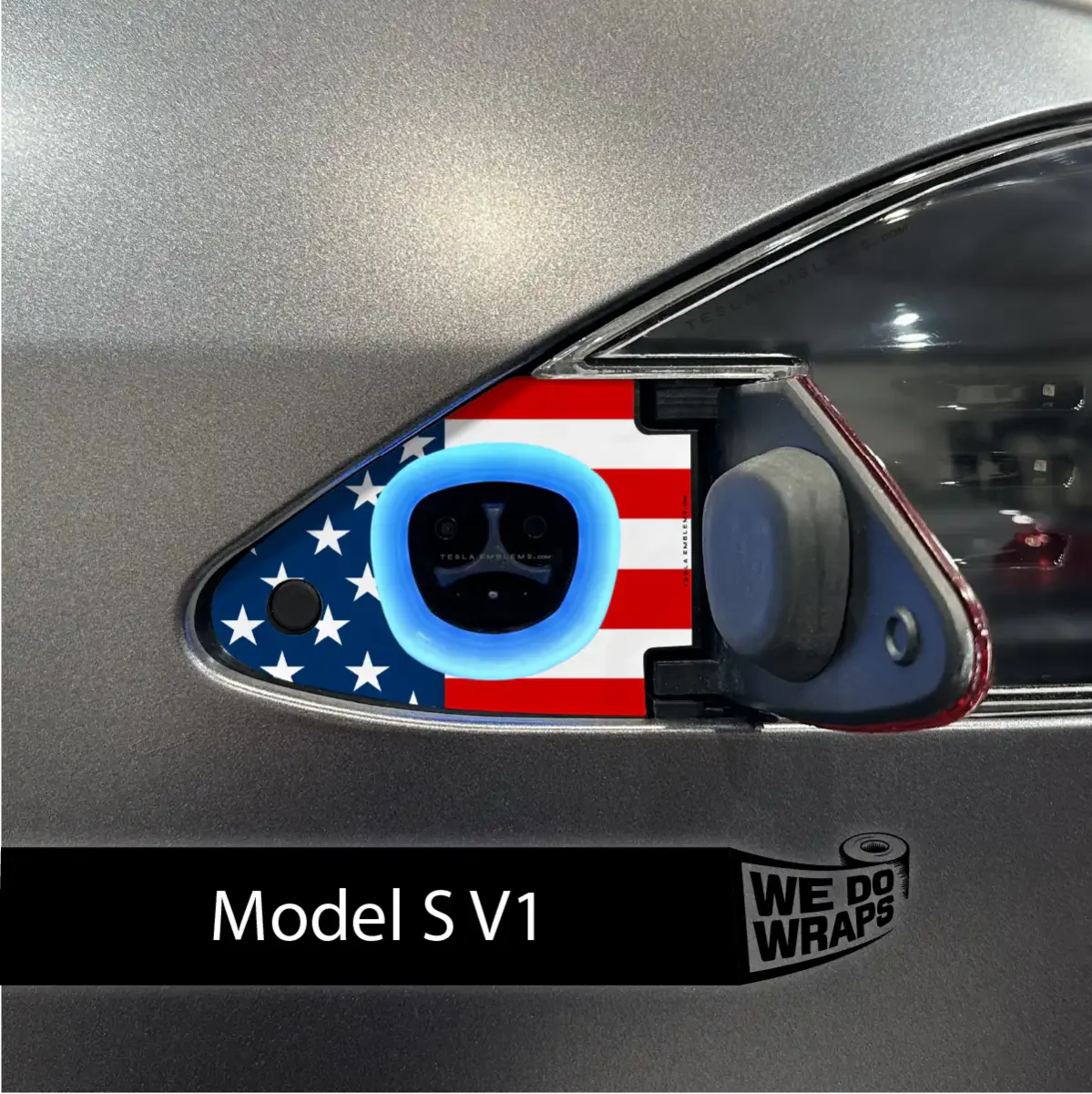 American Flag Tesla Charge Port Wrap | Model S