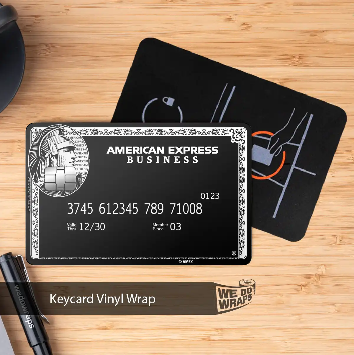 AMEX Black Card Business Classic Tesla Keycard Decal