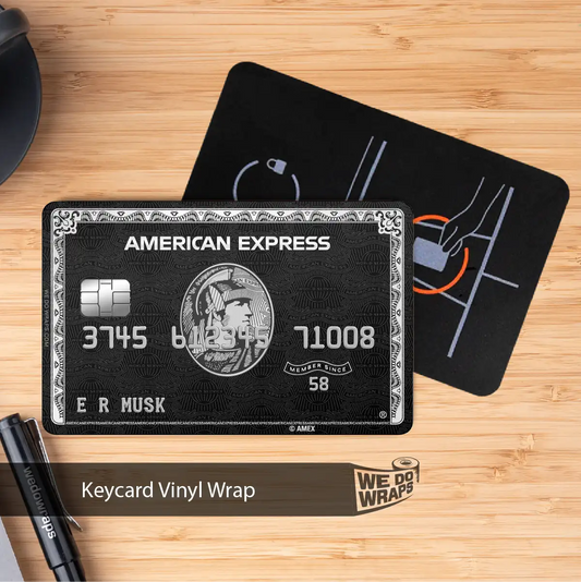 AMEX Black Card Centurion Tesla Keycard Decal