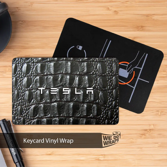Authentic Gator Skin Tesla Keycard Decal
