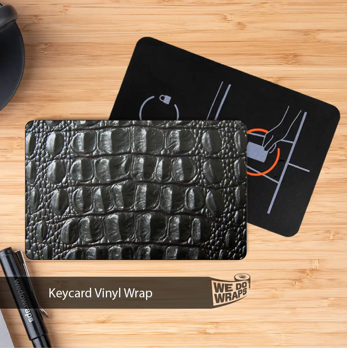 Authentic Gator Skin Tesla Keycard Decal