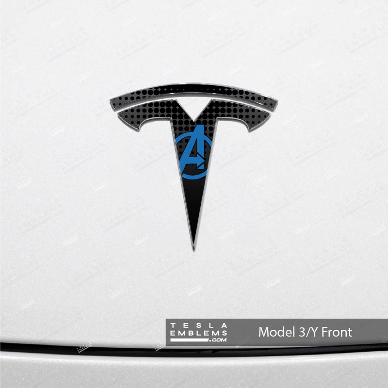 Avengers Tesla Emblem Decals (Front + Back)