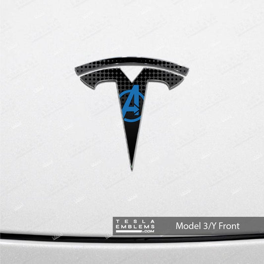 Avengers Tesla Emblem Decals (Front + Back)