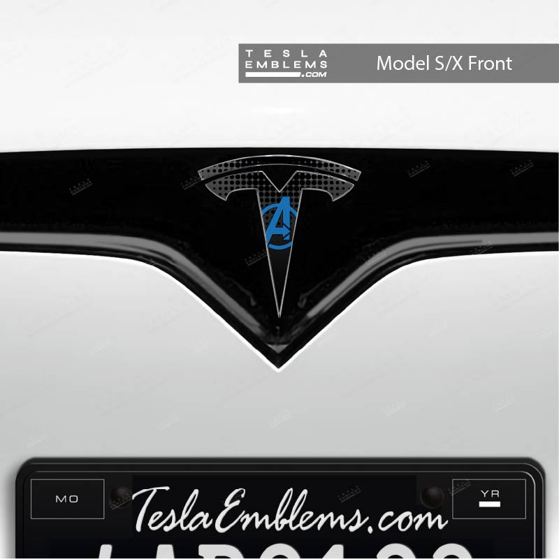 Avengers Tesla Emblem Decals (Front + Back)