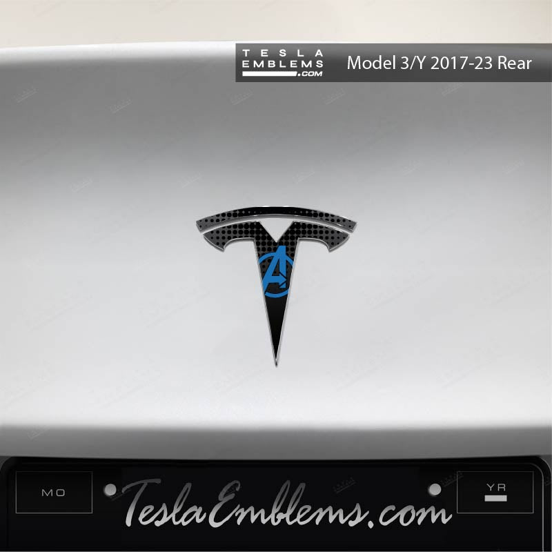 Avengers Tesla Emblem Decals (Front + Back)