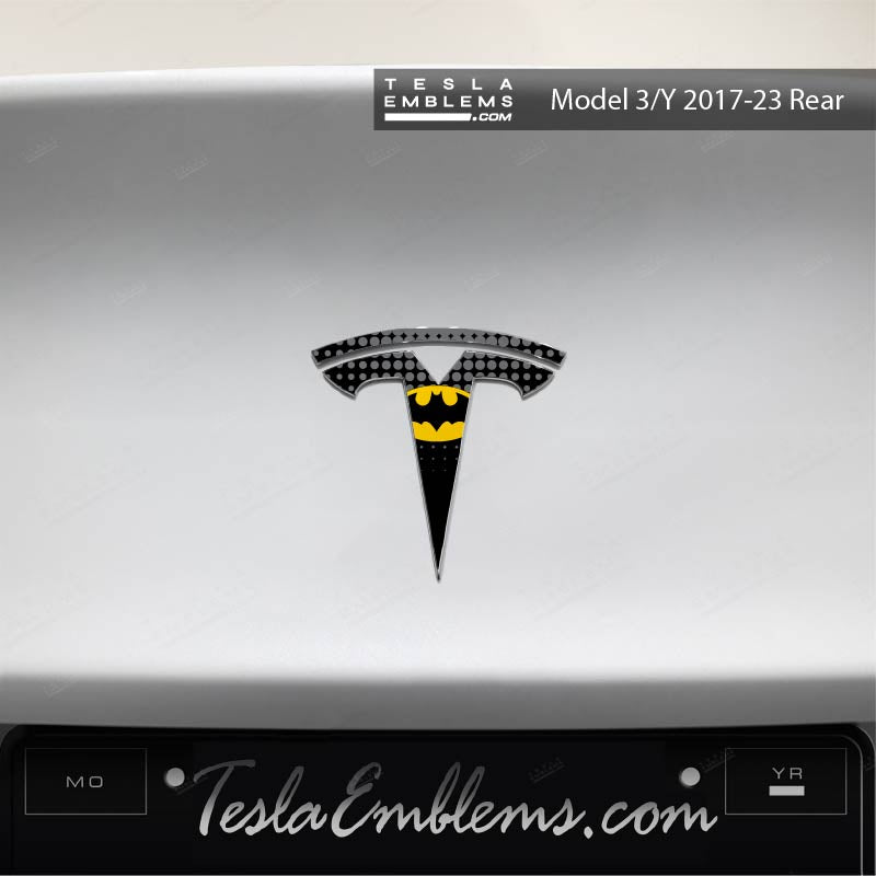 Batman Tesla Emblem Decals (Front + Back)