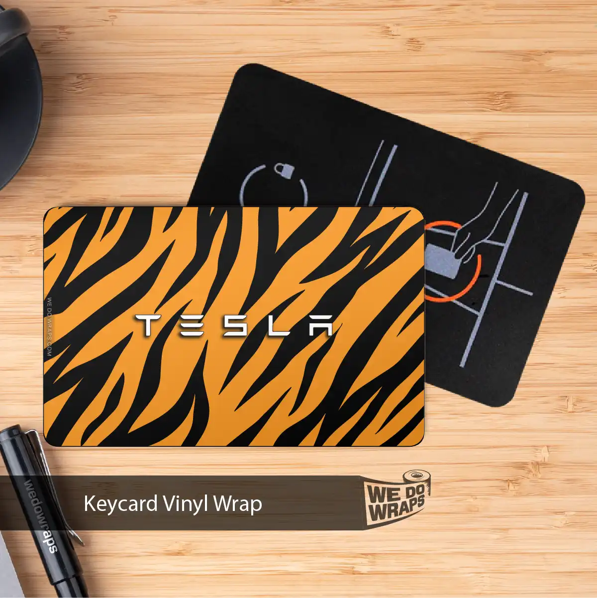 Bengal Tiger Fur Tesla Keycard Decal