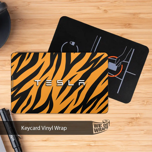 Bengal Tiger Fur Tesla Keycard Decal