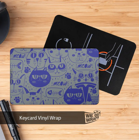 Blue Cats Tesla Keycard Decal