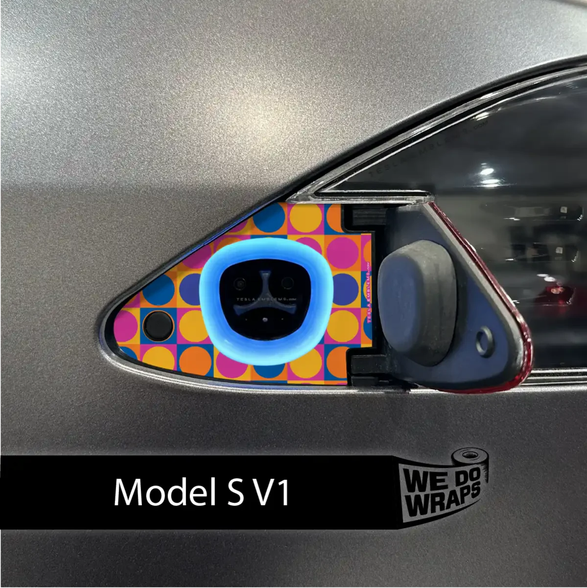 Bright Pop Charge Port Wrap | Model S