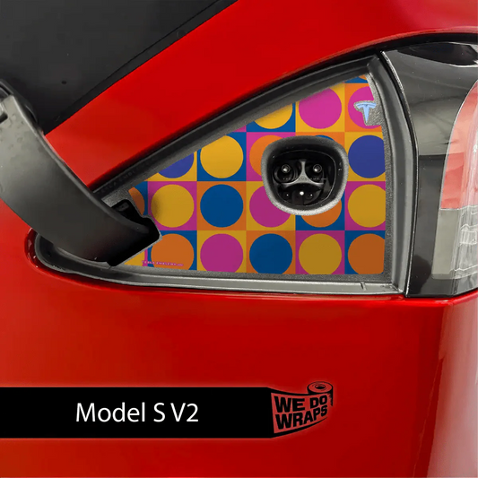 Bright Pop Charge Port Wrap | Model S