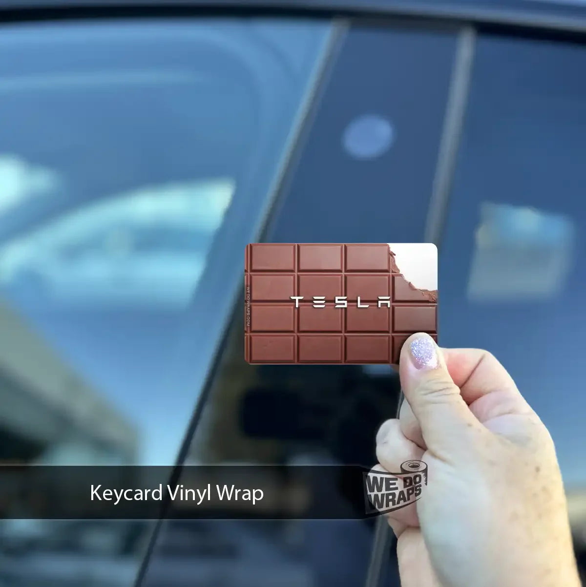 Chocolate Bar Tesla Keycard Decal