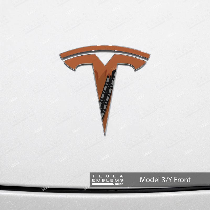 Wookie Tesla Emblem Decals (Front + Back)