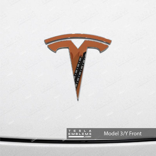 Wookie Tesla Emblem Decals (Front + Back)