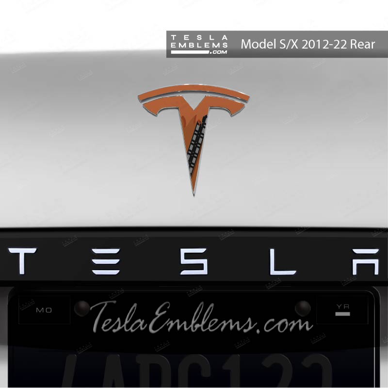 Wookie Tesla Emblem Decals (Front + Back)