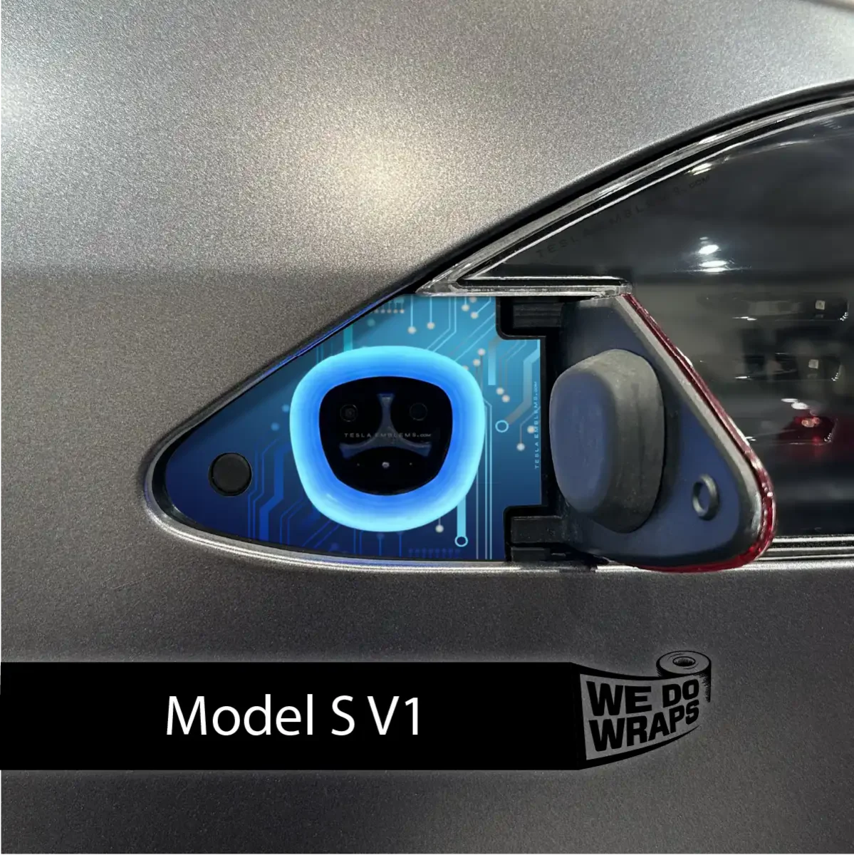 Circuit Blues Charge Port Wrap | Model S