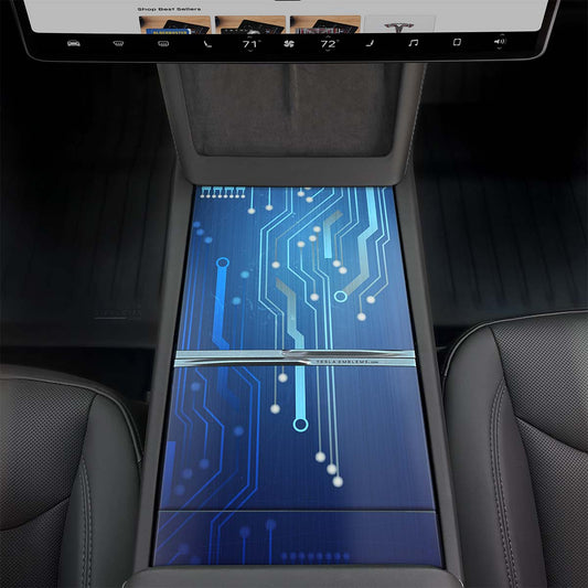 Circuit Blues | Tesla Center Console Wrap Kit | MY 2026+ "Juniper"