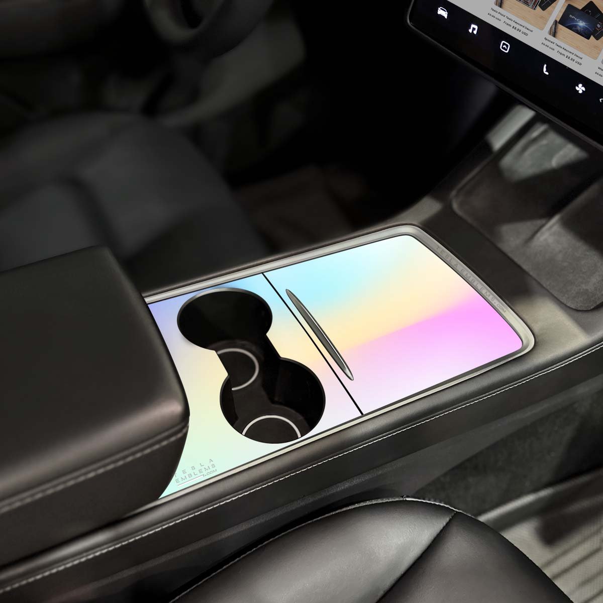 Cotton Candy Gradient | Tesla Center Console Wrap Kit | Model Y '21-25