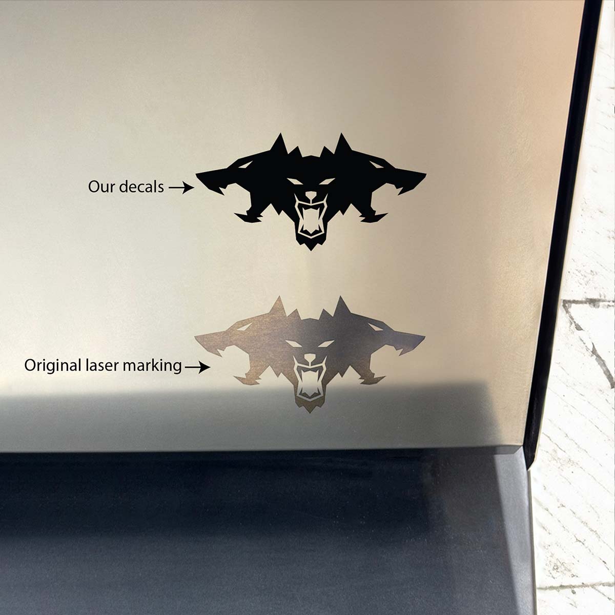 3-Headed Cerberus - Cyberbeast Tesla Logo Decals