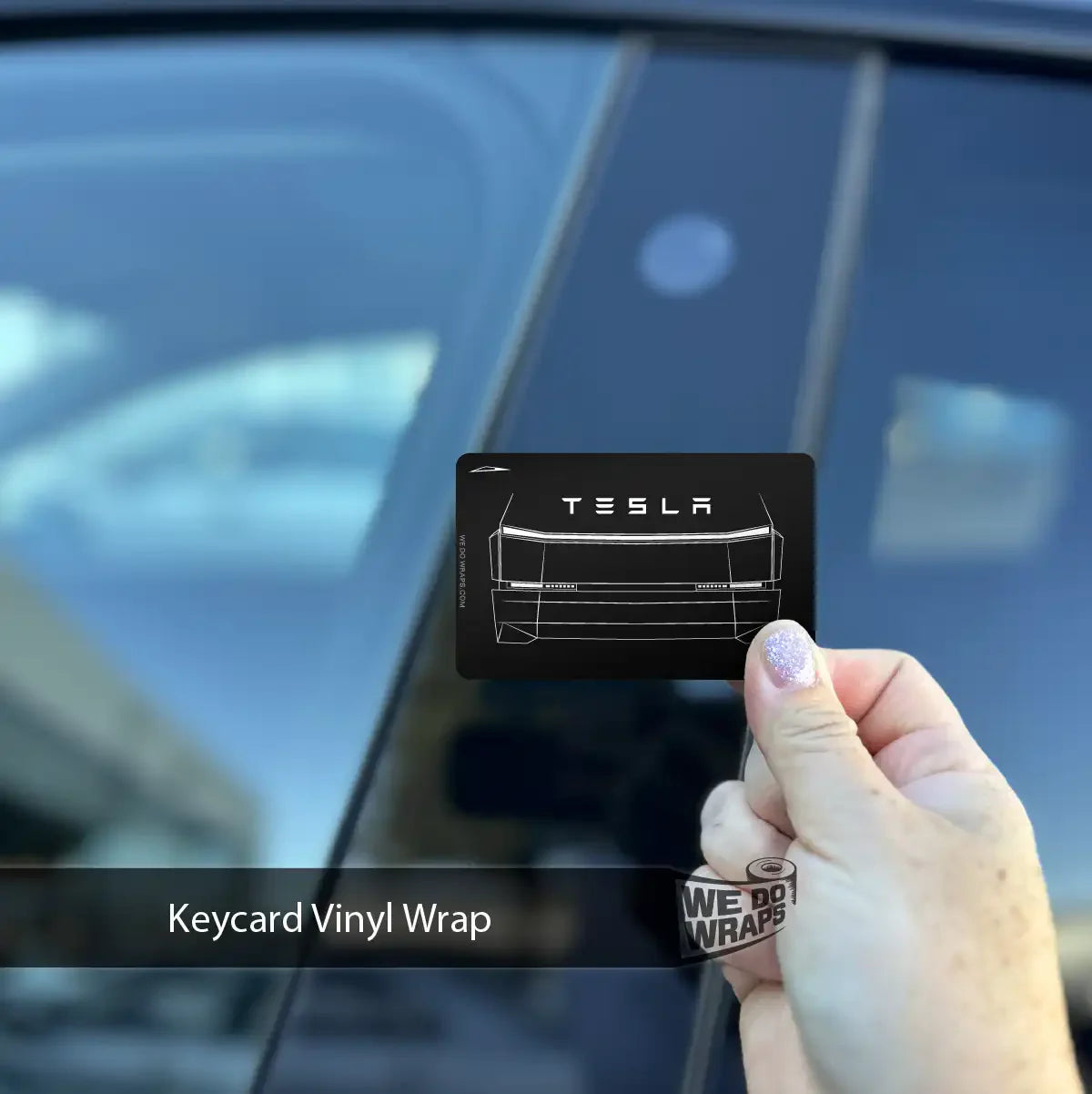 Cybertruck Front Outline Tesla Keycard Decal