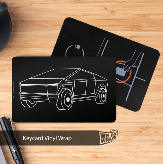 Cybertruck Profile Line Art Tesla Keycard Decal
