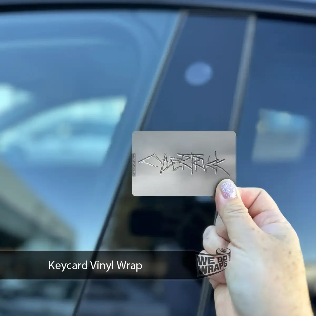 Cybertruck Welded Steel Tesla Keycard Decal