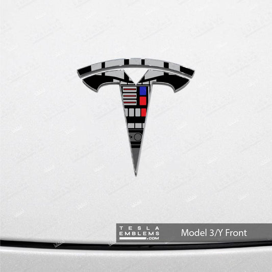 Darth Vader Tesla Emblem Decals (Front + Back)