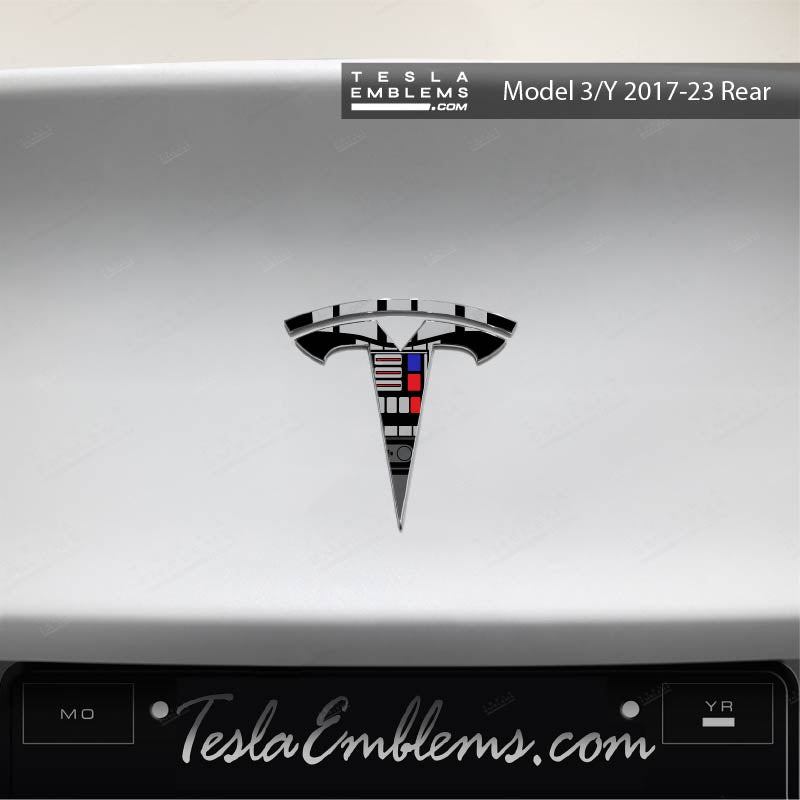 Darth Vader Tesla Emblem Decals (Front + Back)
