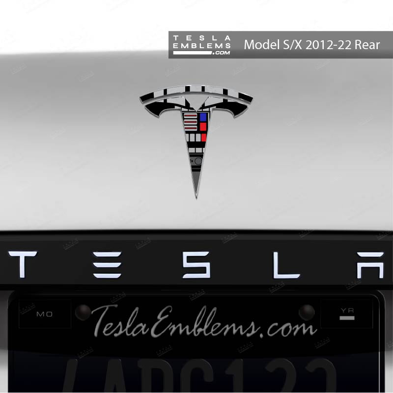 Darth Vader Tesla Emblem Decals (Front + Back)