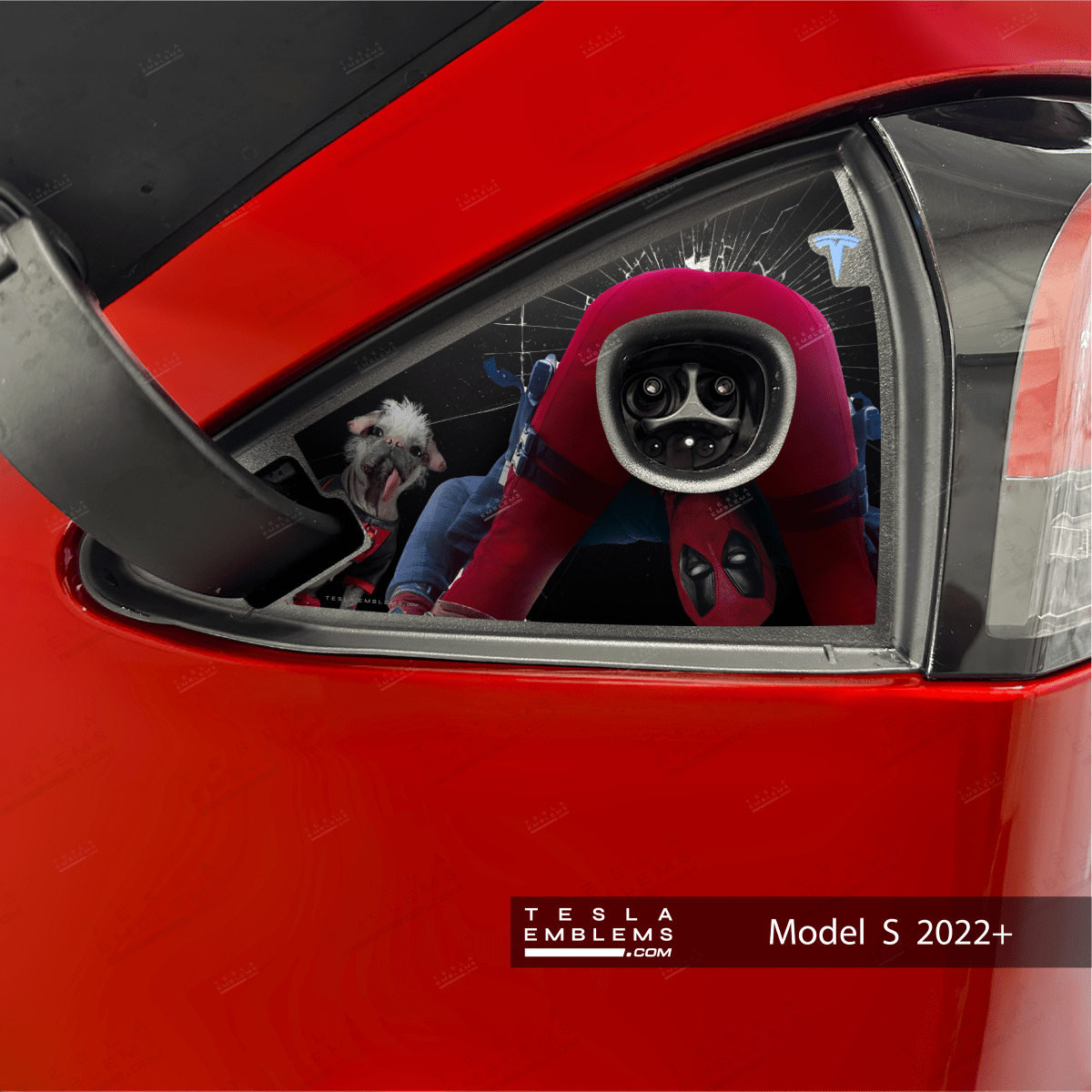 Deadpool Cheeky Charging Charge Port Wrap | Model S