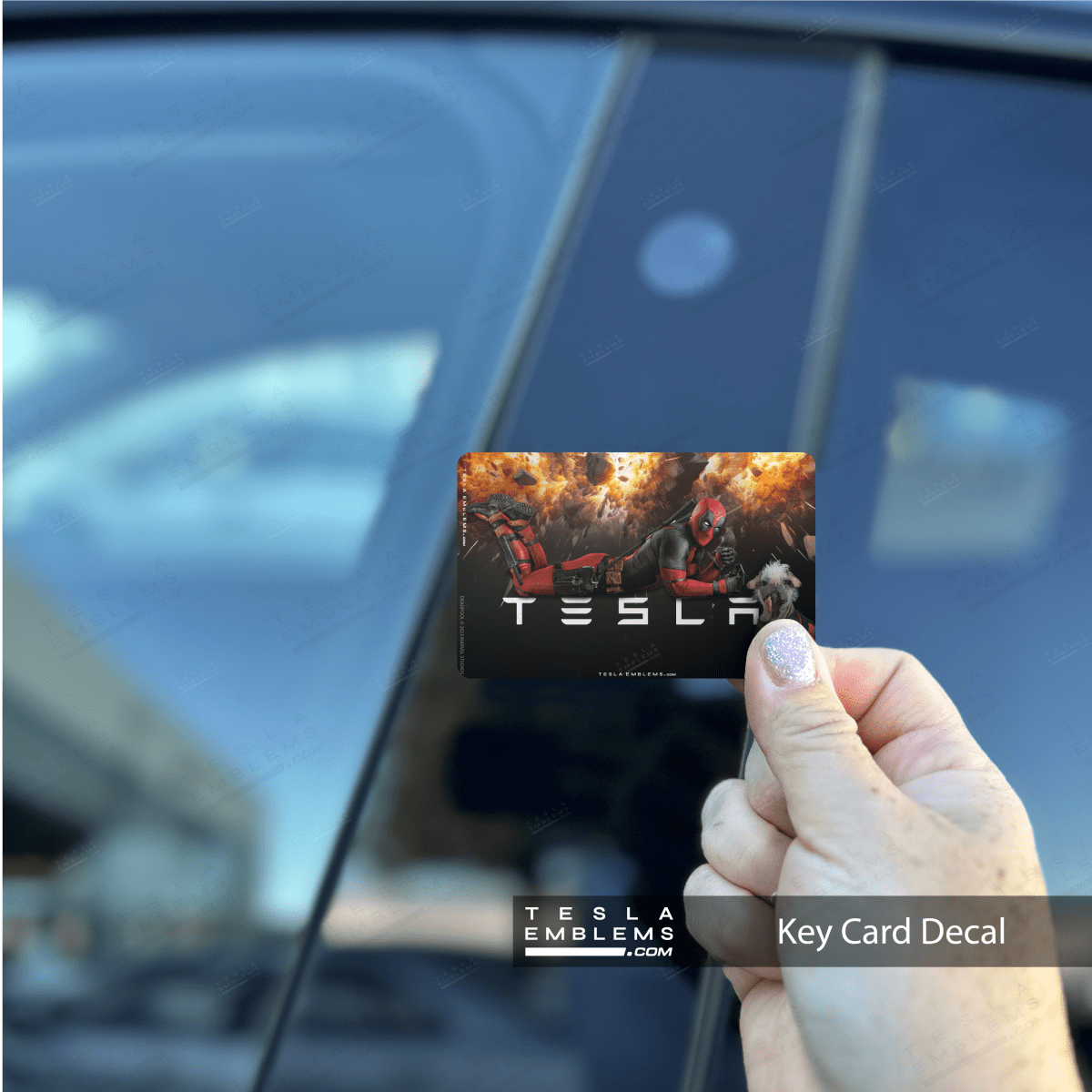 Deadpool Explosive Fun NFC Keycard Decal