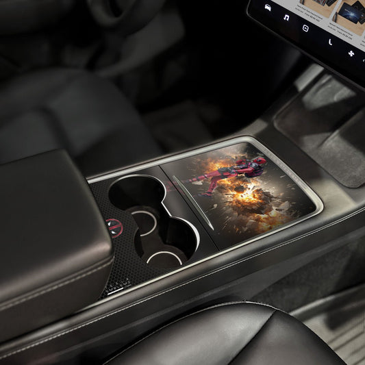 Deadpool Explosive Fun Tesla Gen2 Center Console Wrap Kit | Model 3 '21-24 & Model Y '21-25