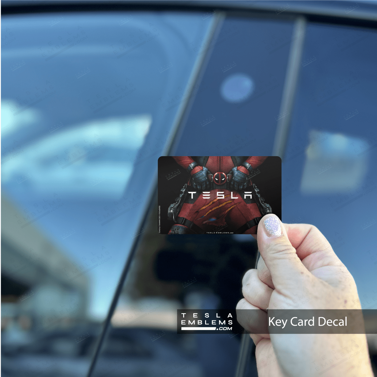 Deadpool Handle with Care NFC Keycard Decal