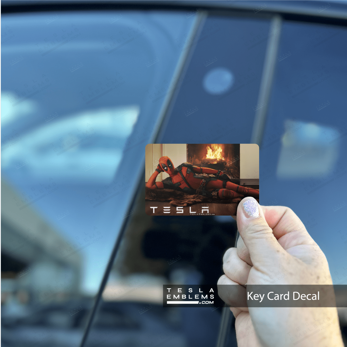 Deadpool Laid Bear NFC Keycard Decal