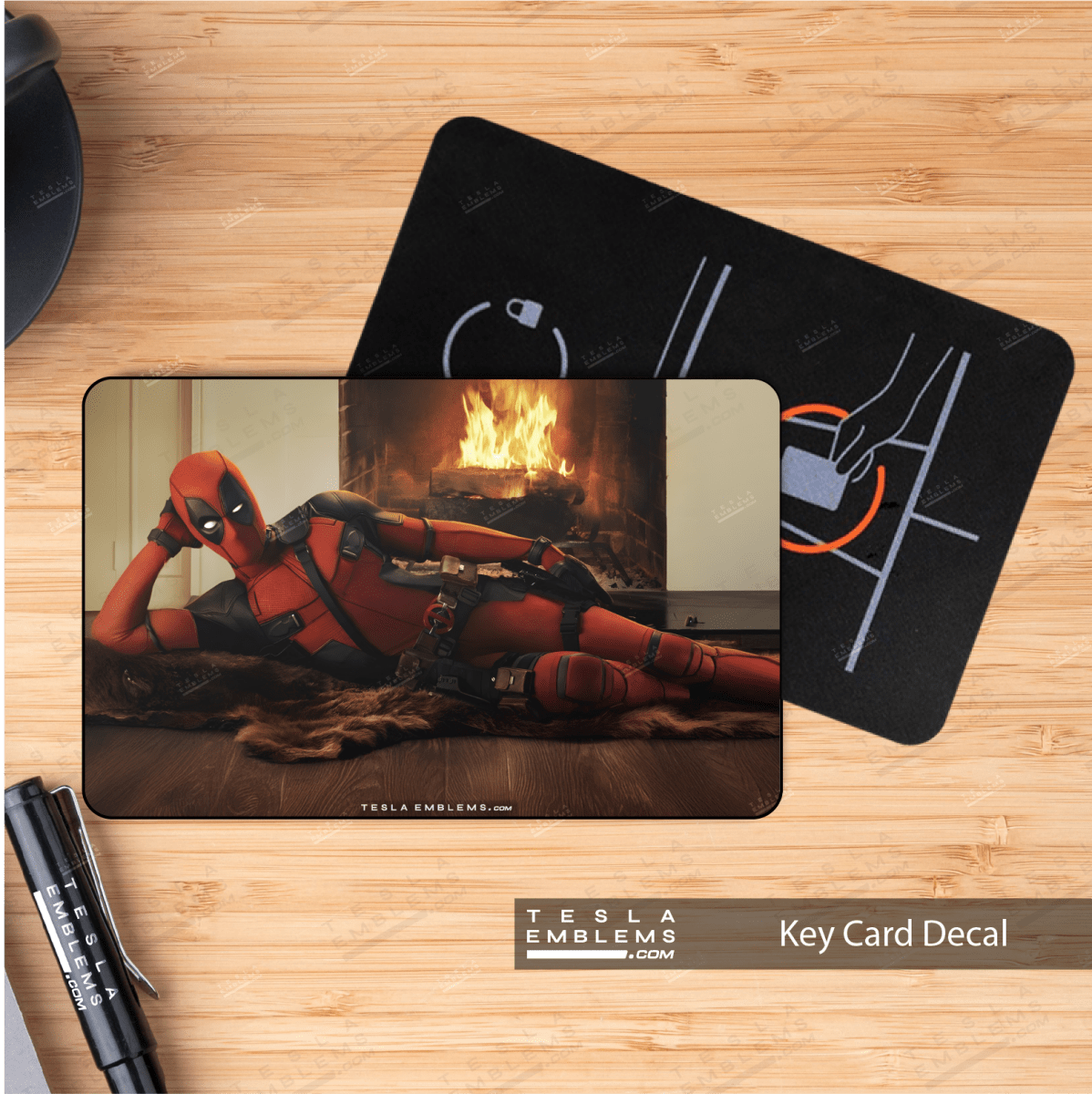 Deadpool Laid Bear NFC Keycard Decal