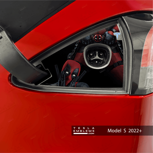 Deadpool Watt-a Package Charge Port Wrap | Model S