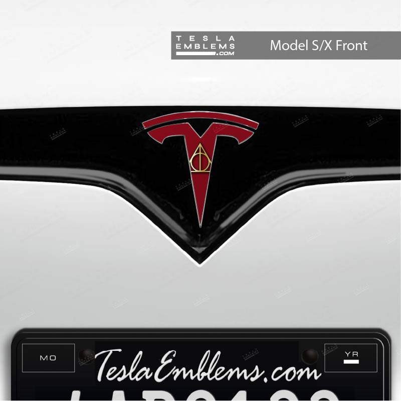 Deathly Hallows Tesla Emblem Decals (Front + Back)