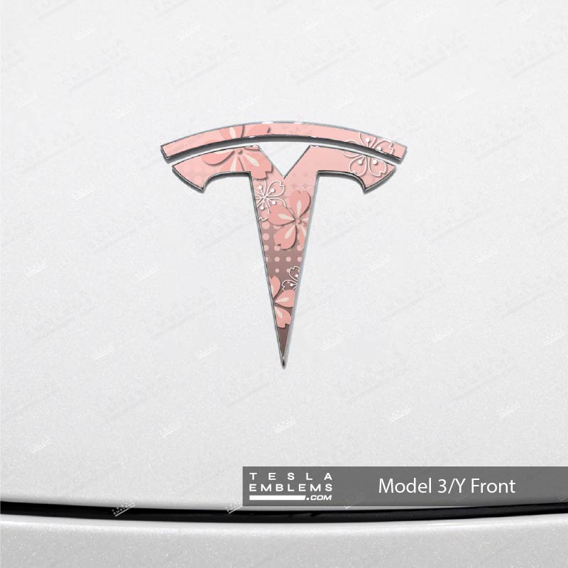 Demon Slayer Nezuko Tesla Emblem Decals (Front + Back)
