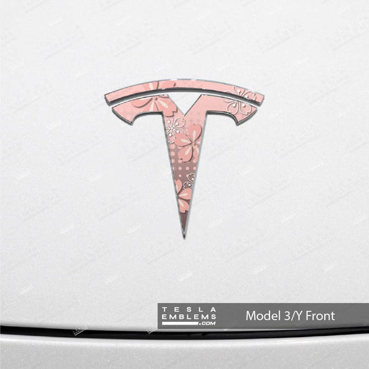 Demon Slayer Nezuko Tesla Emblem Decals (Front + Back)