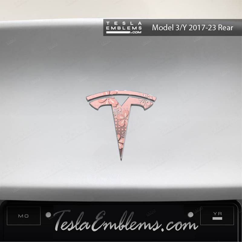 Demon Slayer Nezuko Tesla Emblem Decals (Front + Back)