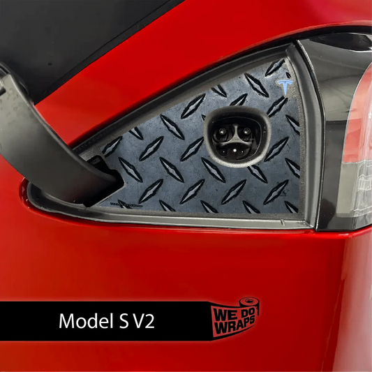 Diamond Plate Charge Port Wrap | Model S