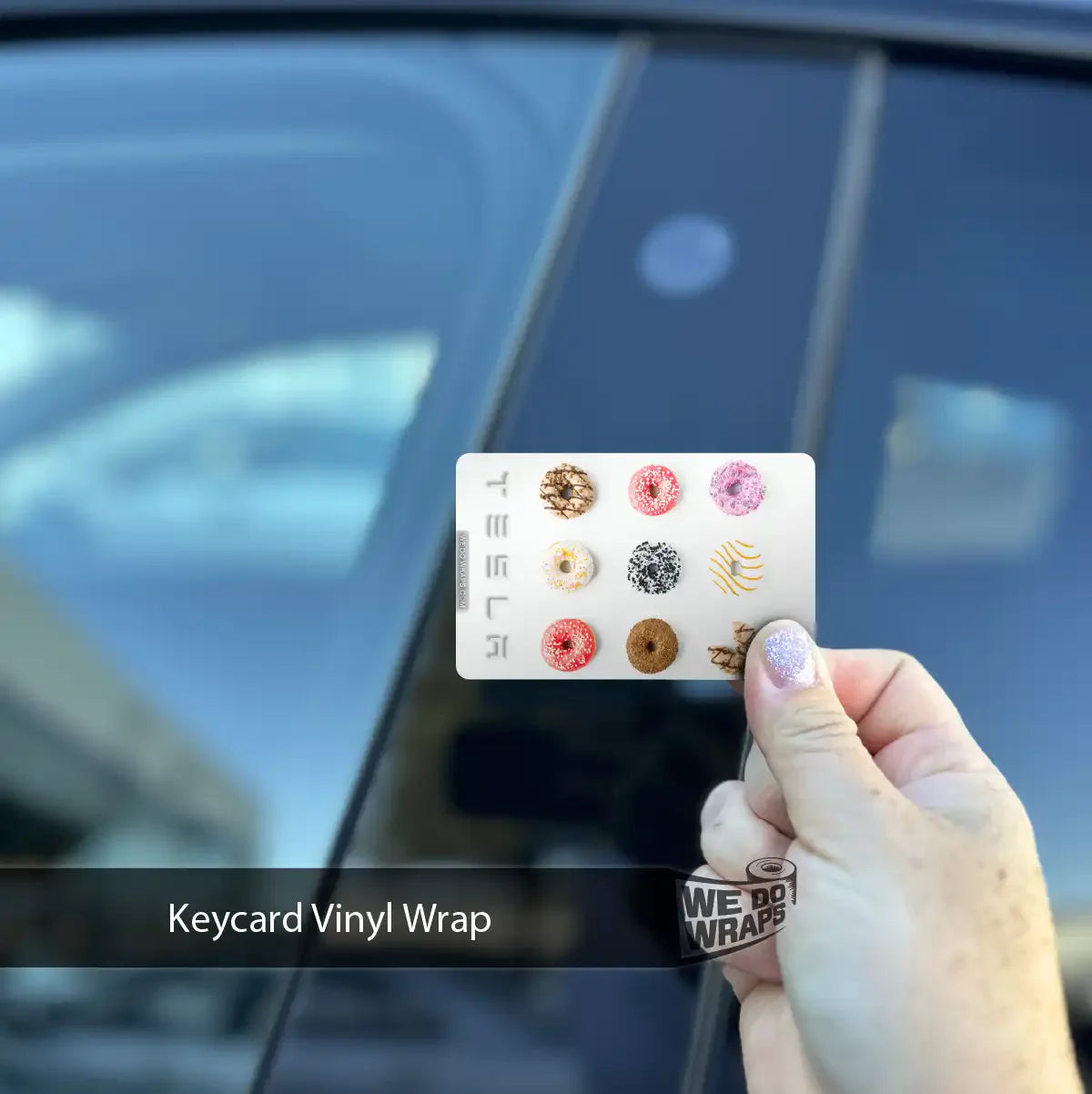 Doughnut Tesla Keycard Decal